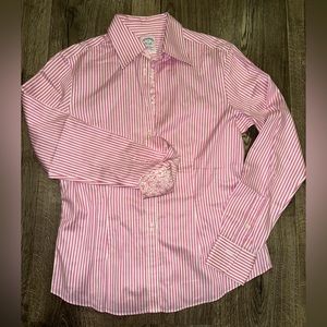 Brooks Brothers Pink Striped Button Down Shirt